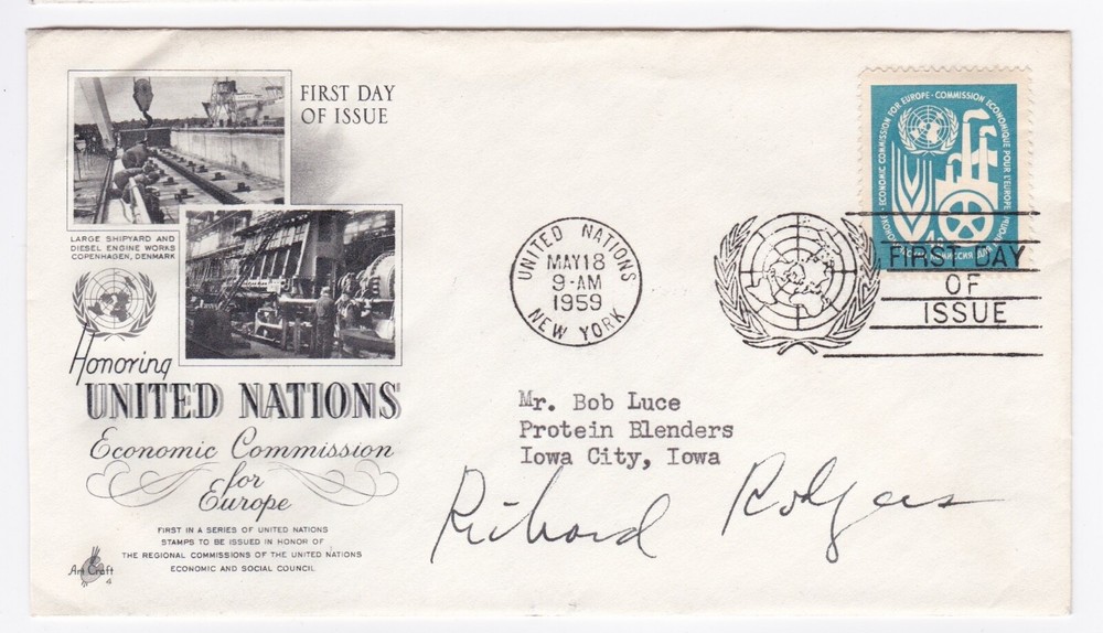 Richard Rodgers Signed FDC Envelope (Composer)