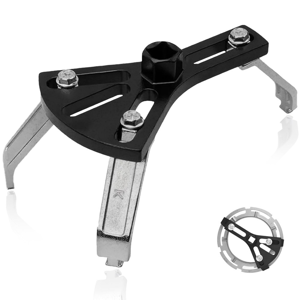 Universal Fuel Pump Removal Tool, Adjustable Tank Lock Ring Tool Black