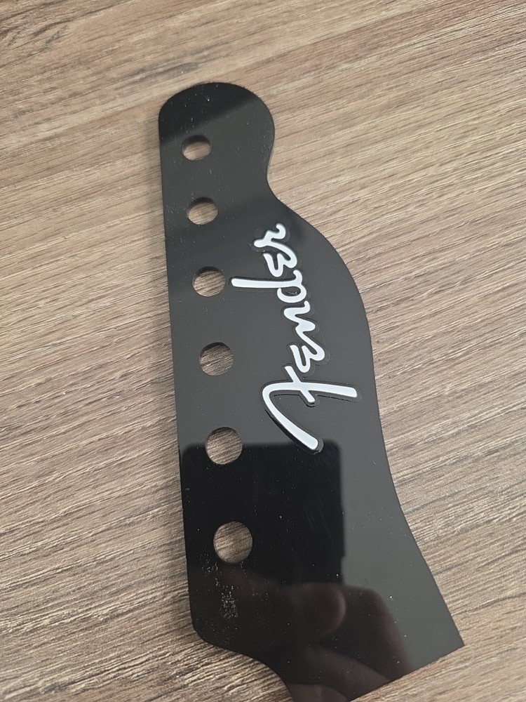 2 PC. Fender Solid Color Outlined Raised UV DTF Instant Headstock Decal
