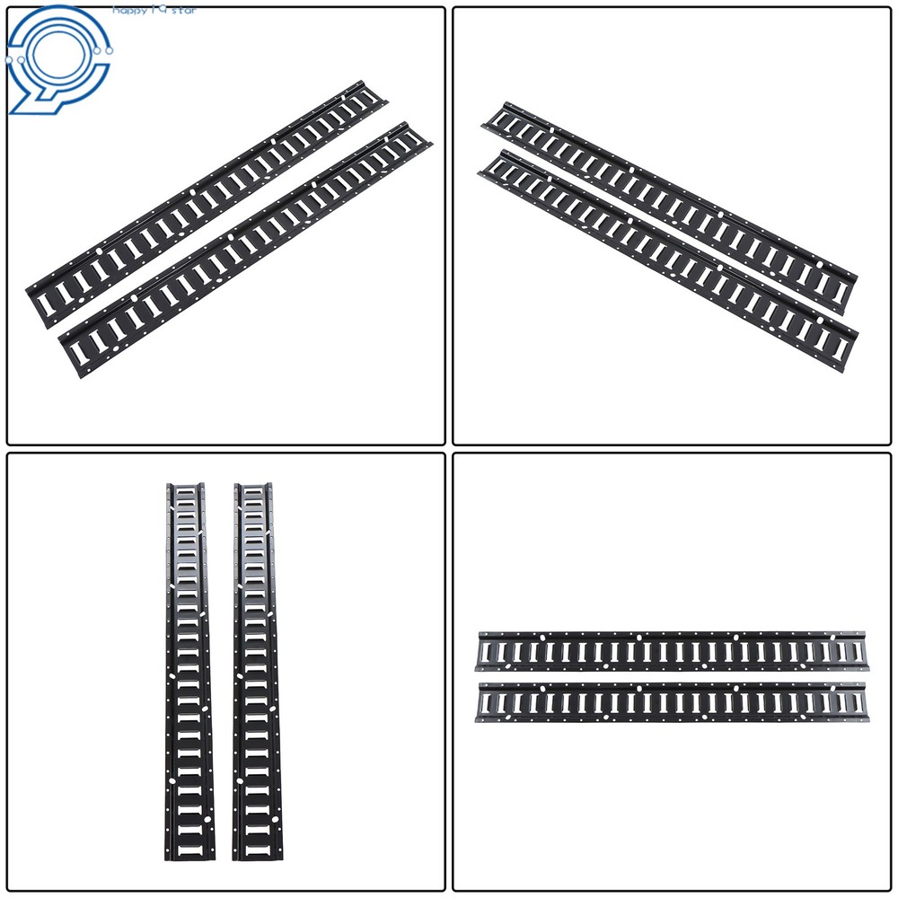 2 Pack 4' E Tie Down Rail Kit For Cargo Trailers Power Coated E-Tracks
