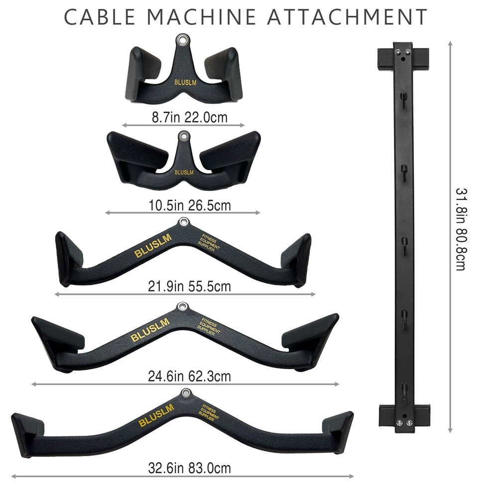 Lat Pull Down Bar T bar Row Attachment, V Bar Tricep Lat Pulldown Attachments...
