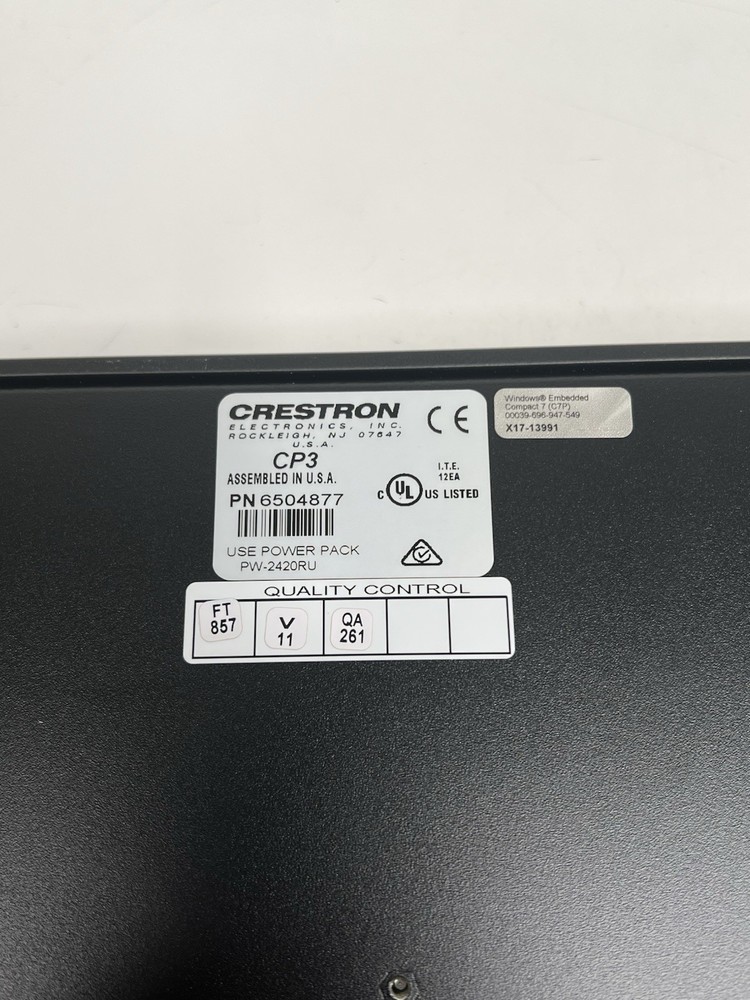 Crestron CP3 Advanced Control Processor with Power Supply – P/N 6504877