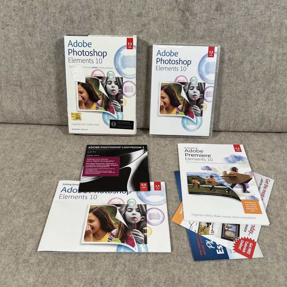 Adobe Photoshop Elements 10 PC / Mac OS (No Code)