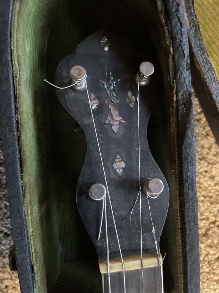 Wurlitzer 4 String Tenor Banjo. Hubcap Back