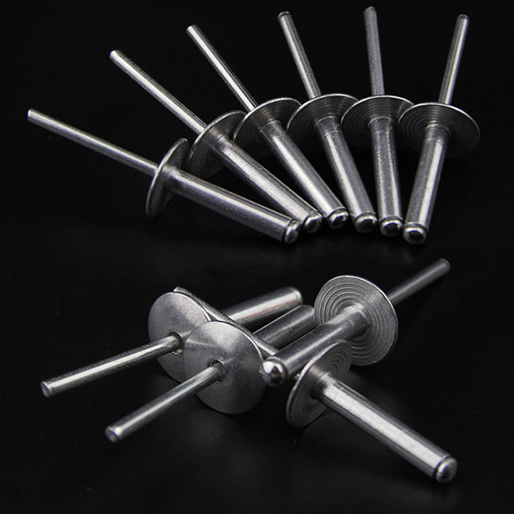 ISPINNER 50Pcs Large Flange Aluminum Blind Rivets, Pop Rivets