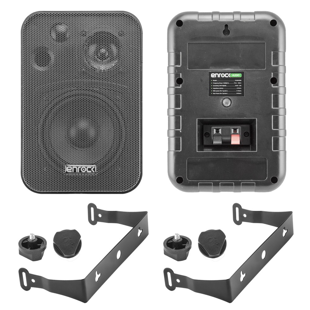 Pyle PTA44BT Bluetooth Home Audio Amplifier Receiver, 2x 4" 30W Speaker, Wire