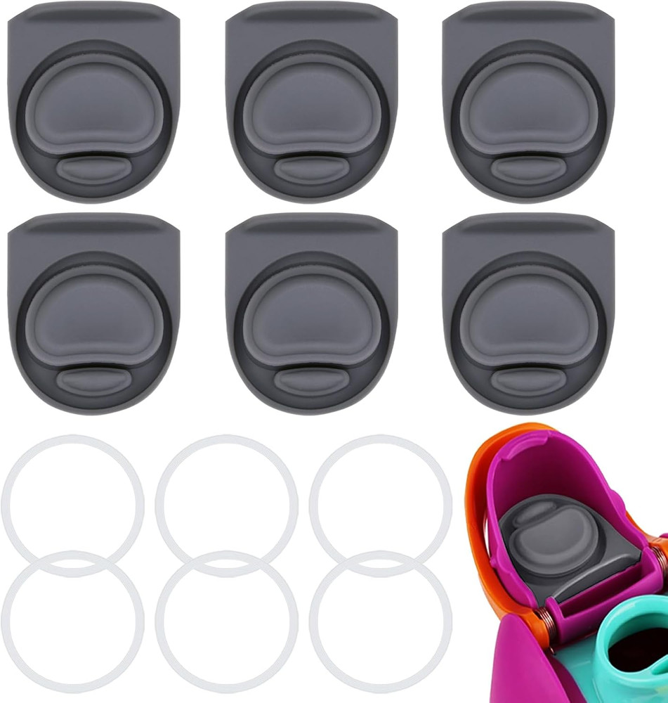 6 Sets Replacement Stopper and O Ring Gasket Compatible with Owala Freesip 24Oz