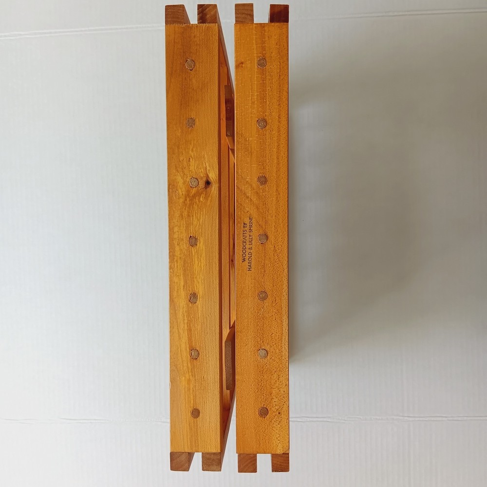 Handcrafted Tabletop Wood (Pine?) Thread Spool Rack - Holds 42 Spools Minimum