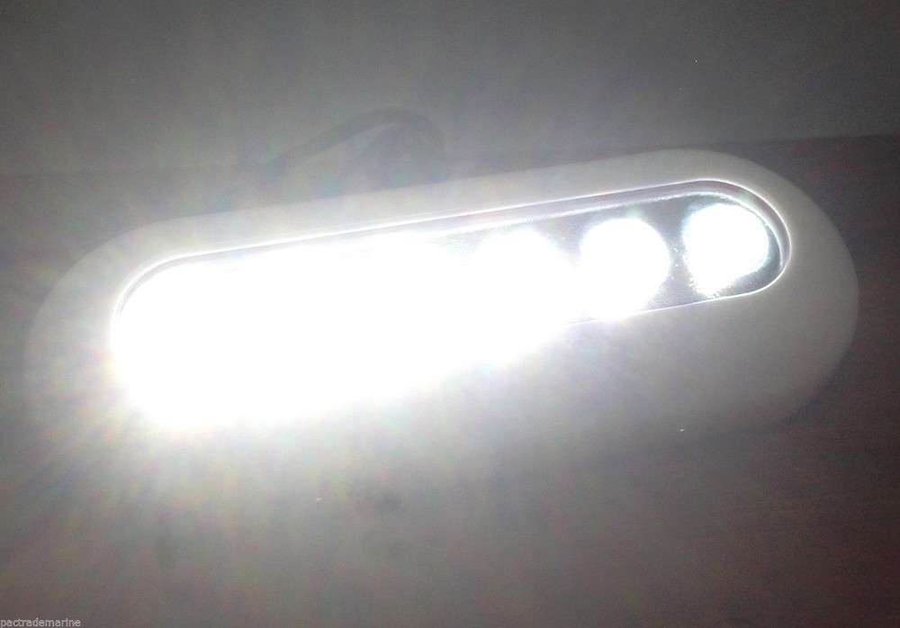 ULTRA BRIGHT COOL WHITE LED MARINE POLYMER UNDERWATER LIGHT SURFACE MOUNT