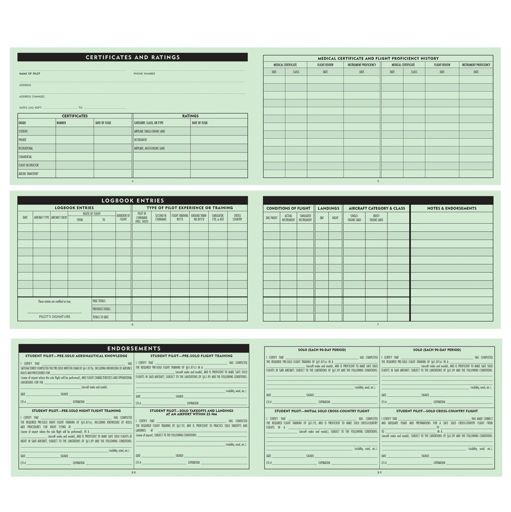 APP - Standard Pilot Log / Logbook