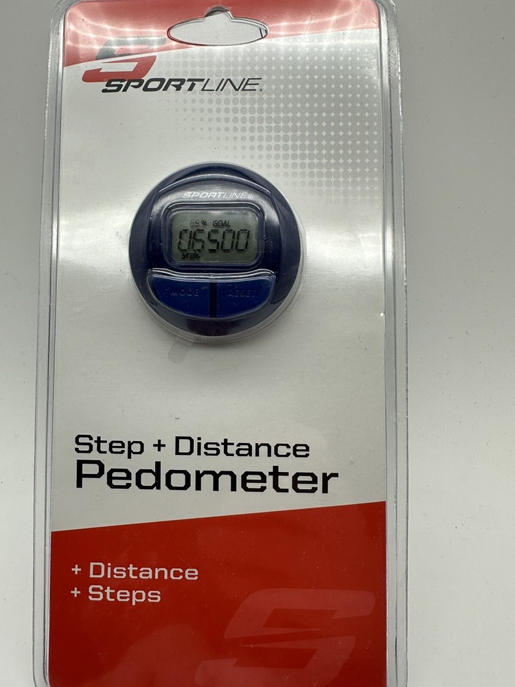 Blue Sportline Step and Distance Pedometer 2-Function New Sealed