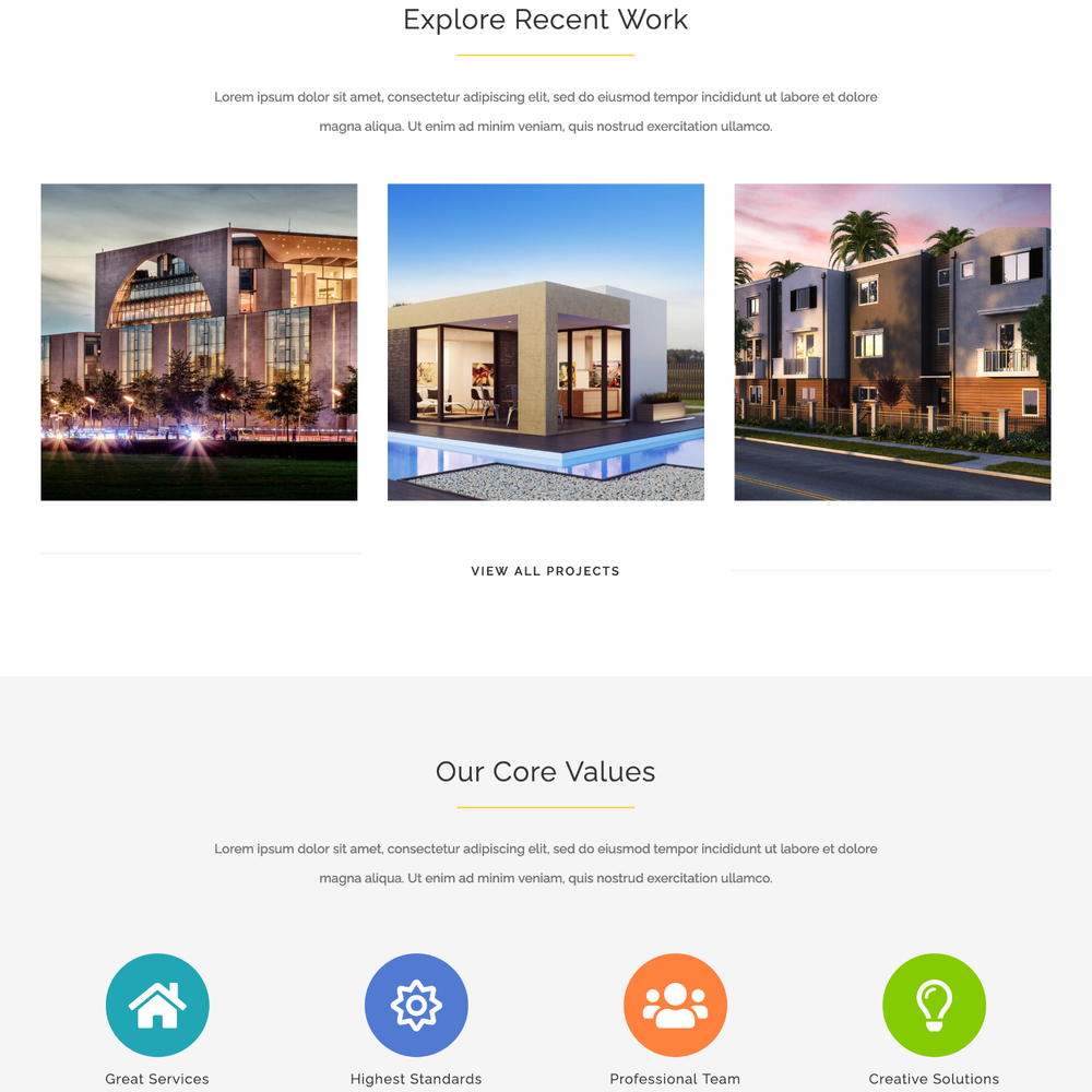 Building Construction Website Design with Free VPS Web Hosting and Installation