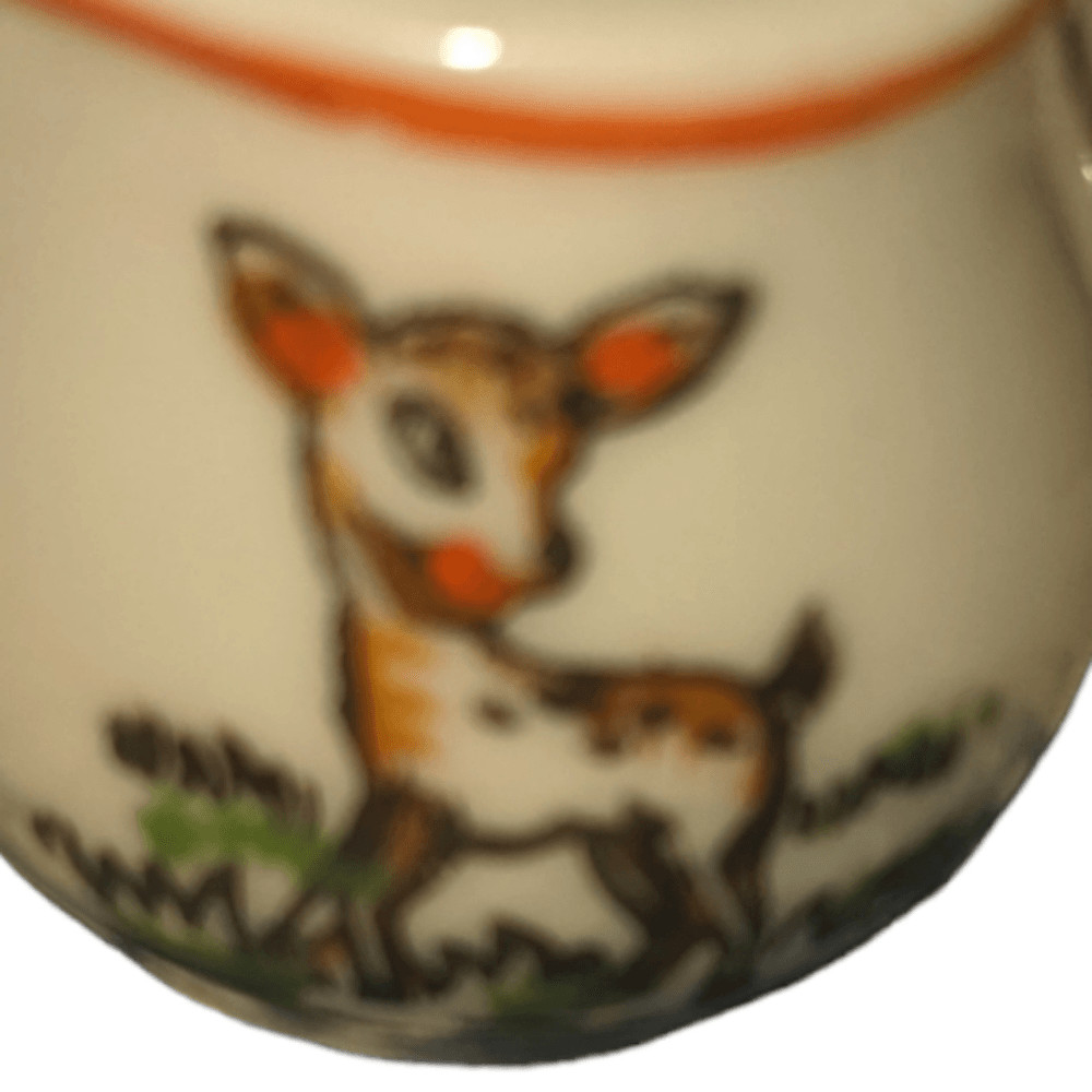 Vintage ceramic deer tree miniature jugs Japan