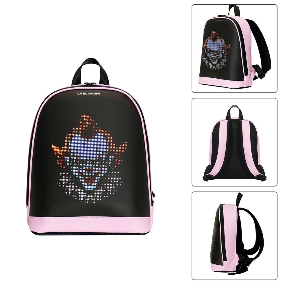 LED Backpack, Small Laptop Backpack with Programmable Screen Small Smart Dyna...