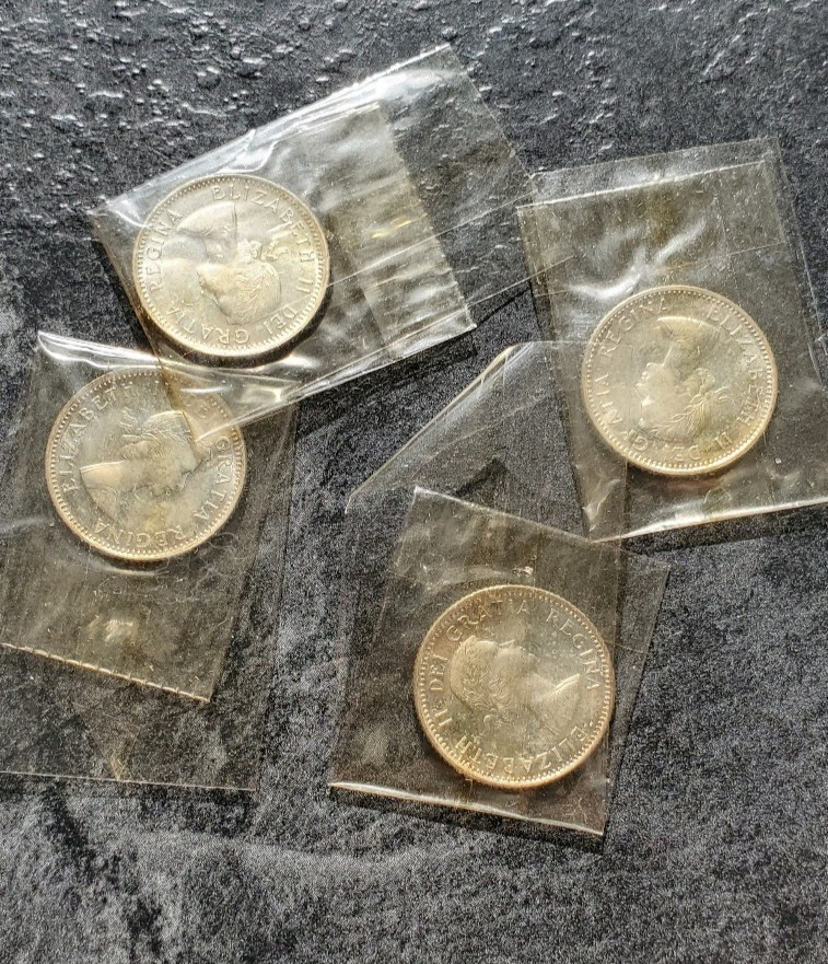 4=1954 CANADA 10 CENT  UNCIRCULATED  #154