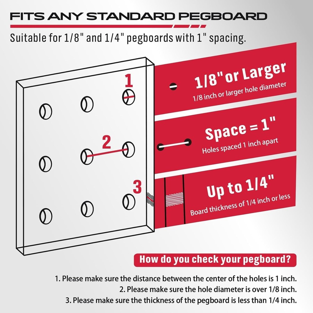 300-Piece Pegboard Hook Set for Tool Organization, Garage, Workshop, and Storage