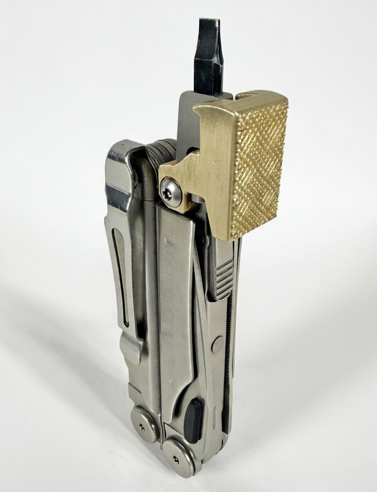 For Leatherman Wave +, BRASS Hammer Head Mod, Modification, CNC Made,Locking,CAD
