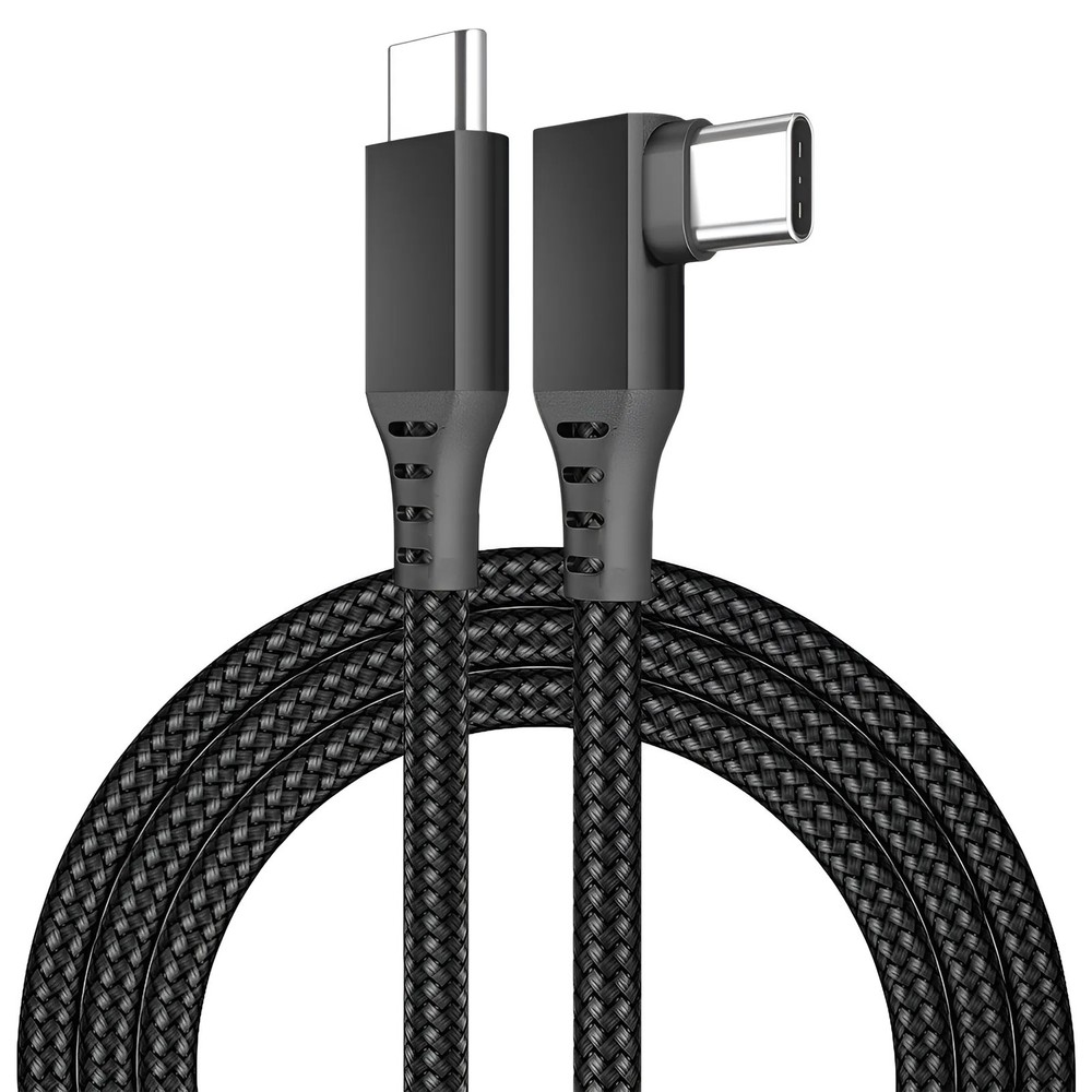 VR Link Cable USB-C to USB-C 90 Degree Type-C Nylon Braided Cable - 16 ft
