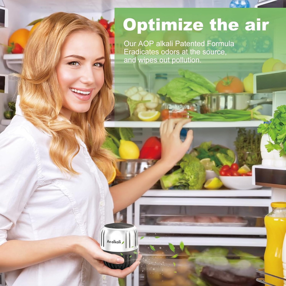 2Pack Refrigerator Deodorizer Odor Eliminator, Works for Fridge, Freezer, Room,