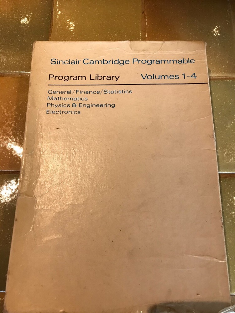 Sinclair Cambridge Programmable Calculator & Program Library books