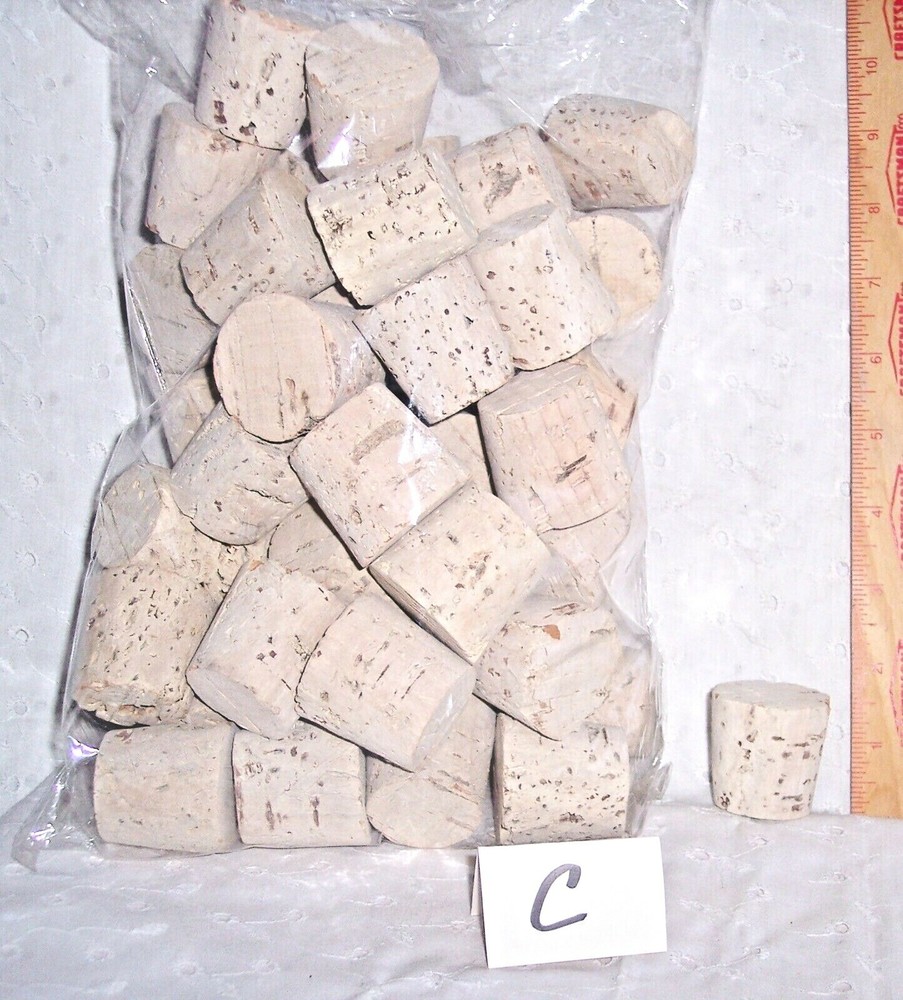 CORKS SOLID STOPPERS - CRAFTS - BOTTLES: U CHOOSE= 2-5-10-15 - QUANTITY & SIZE