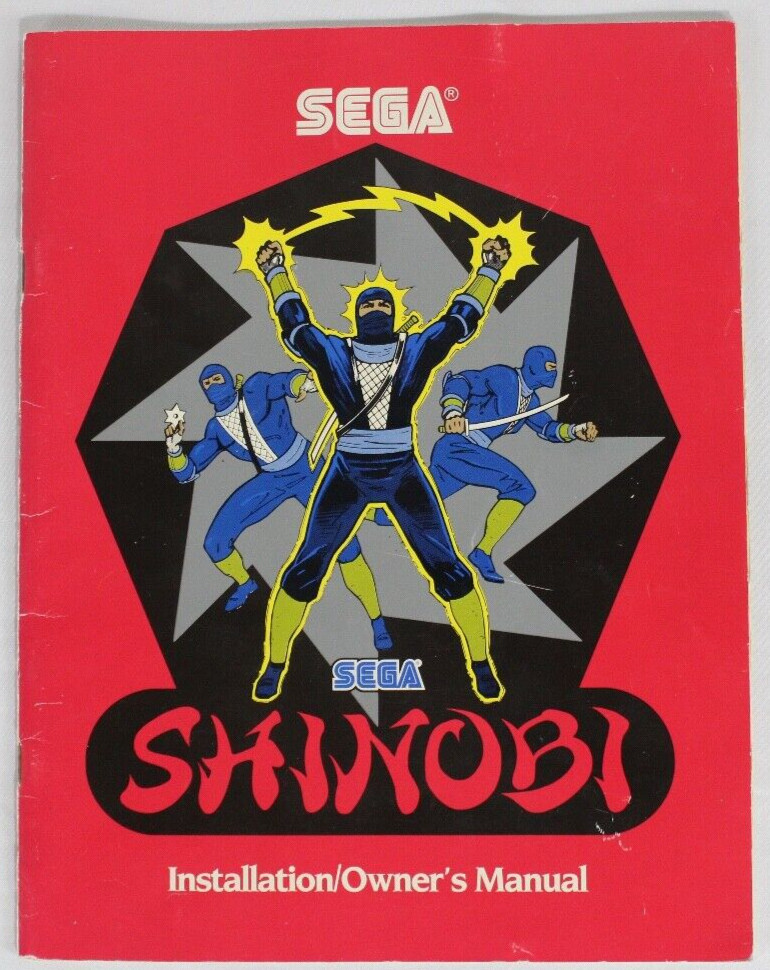 SEGA Shinobi Arcade Game Manual