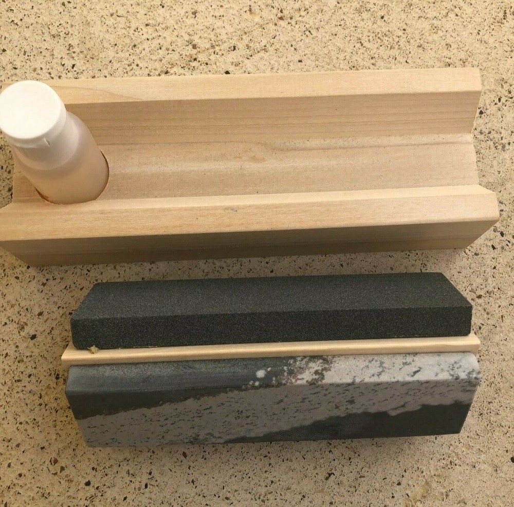 Tri 6 Arkansas Knife Sharpening Stone Kit