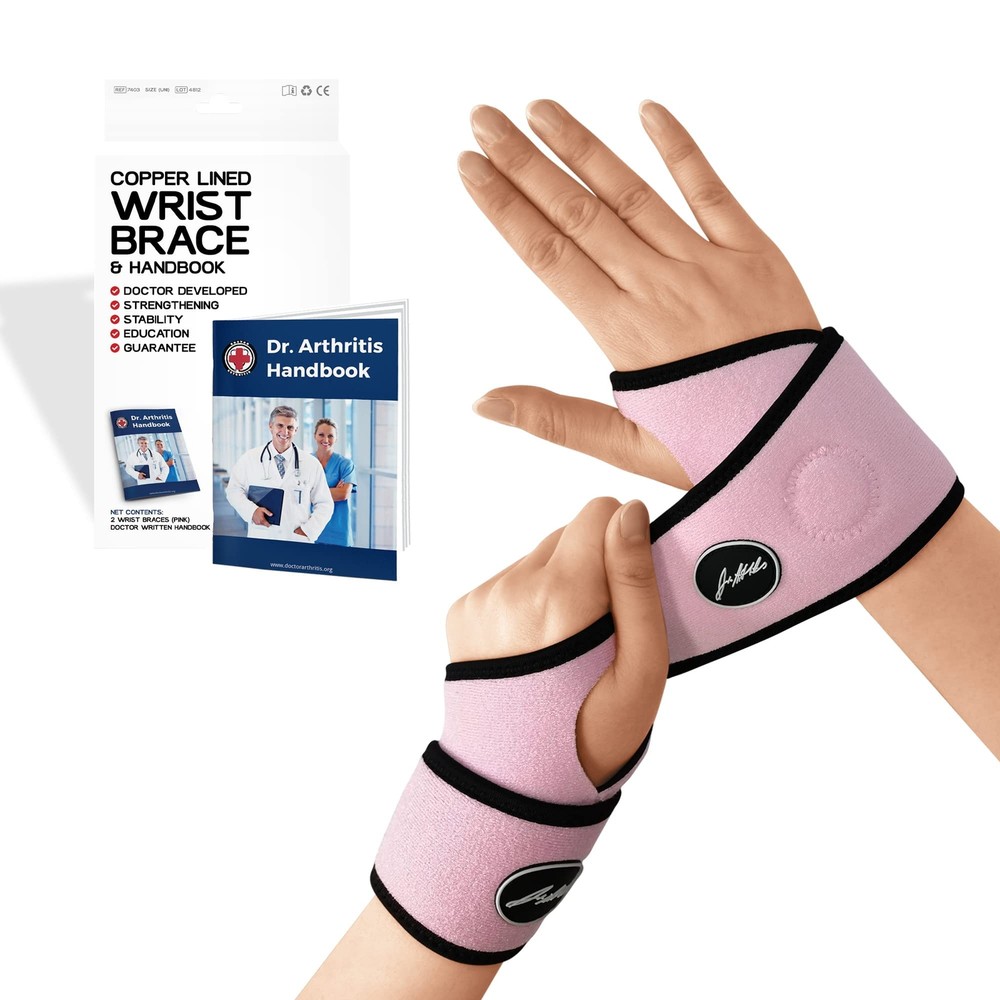 Dr. Arthritis Doctor Developed Comfy Lightweight Wrist Support-Strap-Brace-Ha...