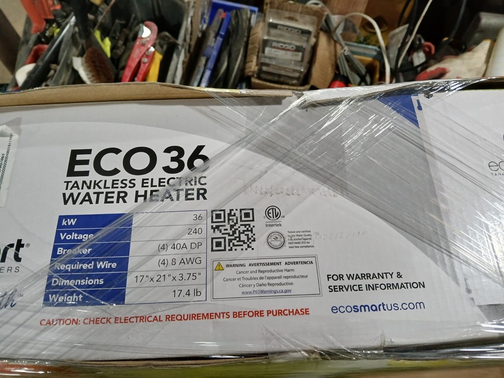 EcoSmart 36 kW 7.03 GPM 240-Volt Electric Tankless Water Heater/Open box, Parts
