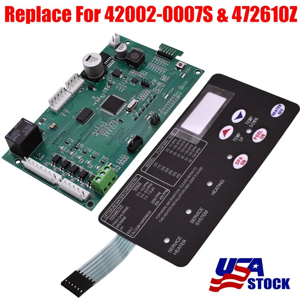 42002-0007S Control Board 472610Z Pad for Pentair MasterTemp Max-E-Therm Heaters