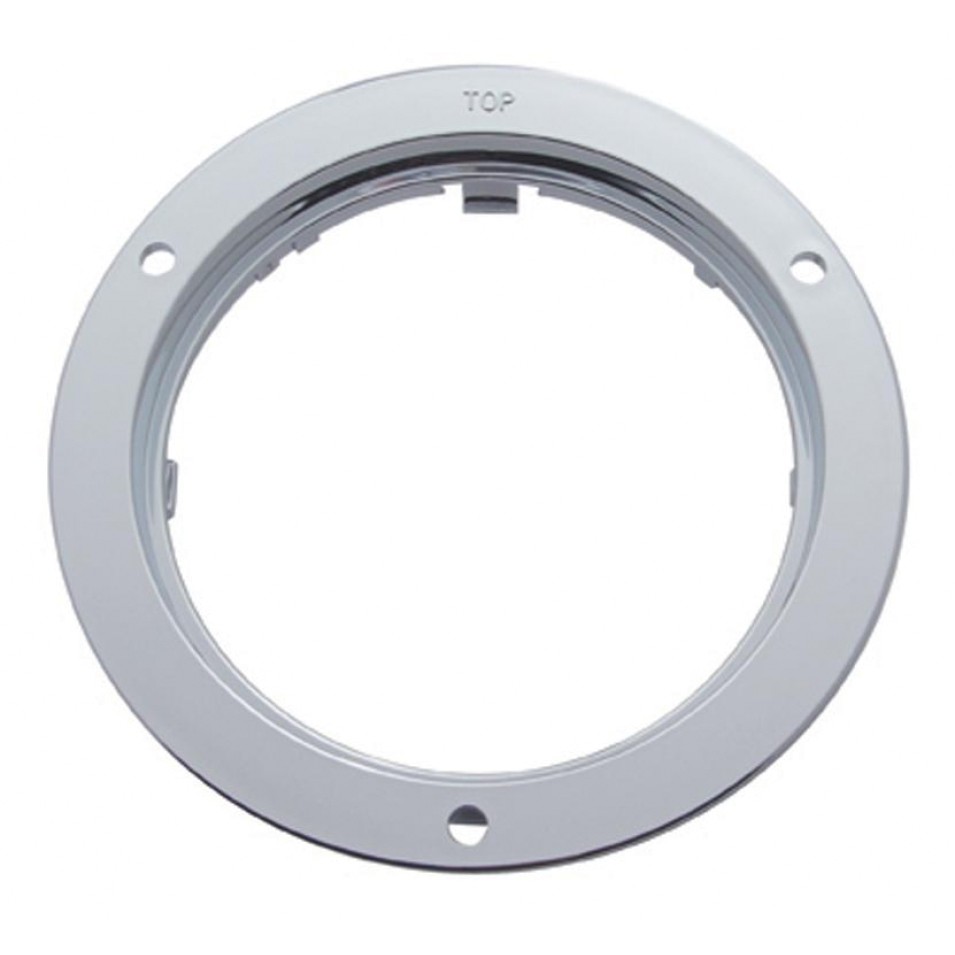 Chrome Plastic 4" Chrome Mounting Bezel - Pair