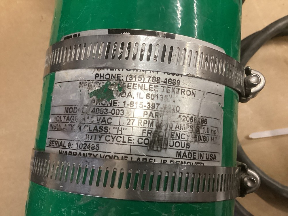 Greenlee G3 Tugger Wire Cable Puller MOTOR GEAR BOX