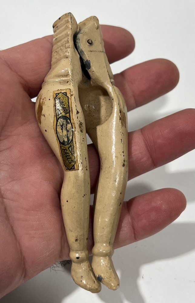 Vintage Risque Woman's Bare Legs Nutcracker Figural Marked Niagara Falls