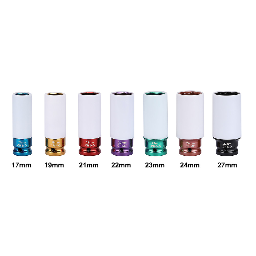 1/2" Drive Wheel Protector Impact Socket, Extra Thin Wall, Rim Protect Sleeves