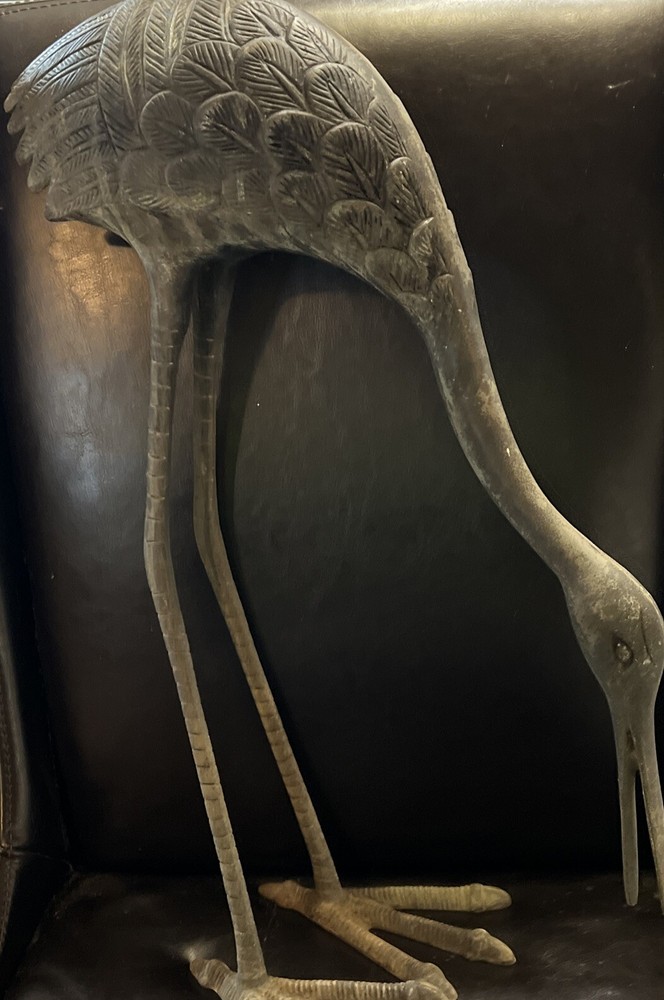 Oversized Brass Egret
