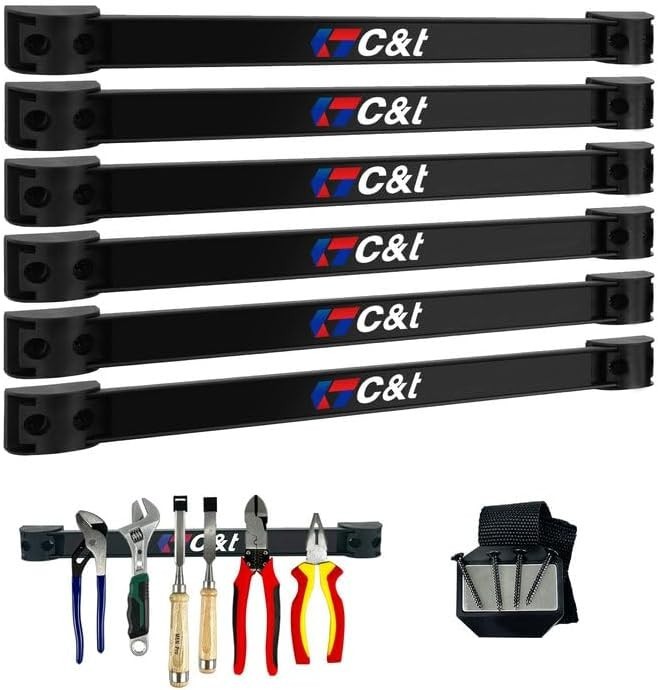 7-Piece Magnetic Tool Holder Set for Garage & Workshop Organization