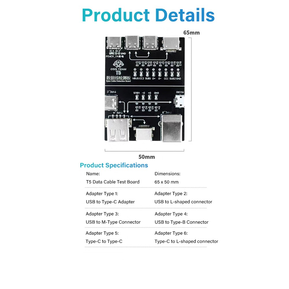 Multi-Interface Cable Testing Module Data Cable Test Board Anomaly Rapid Detect