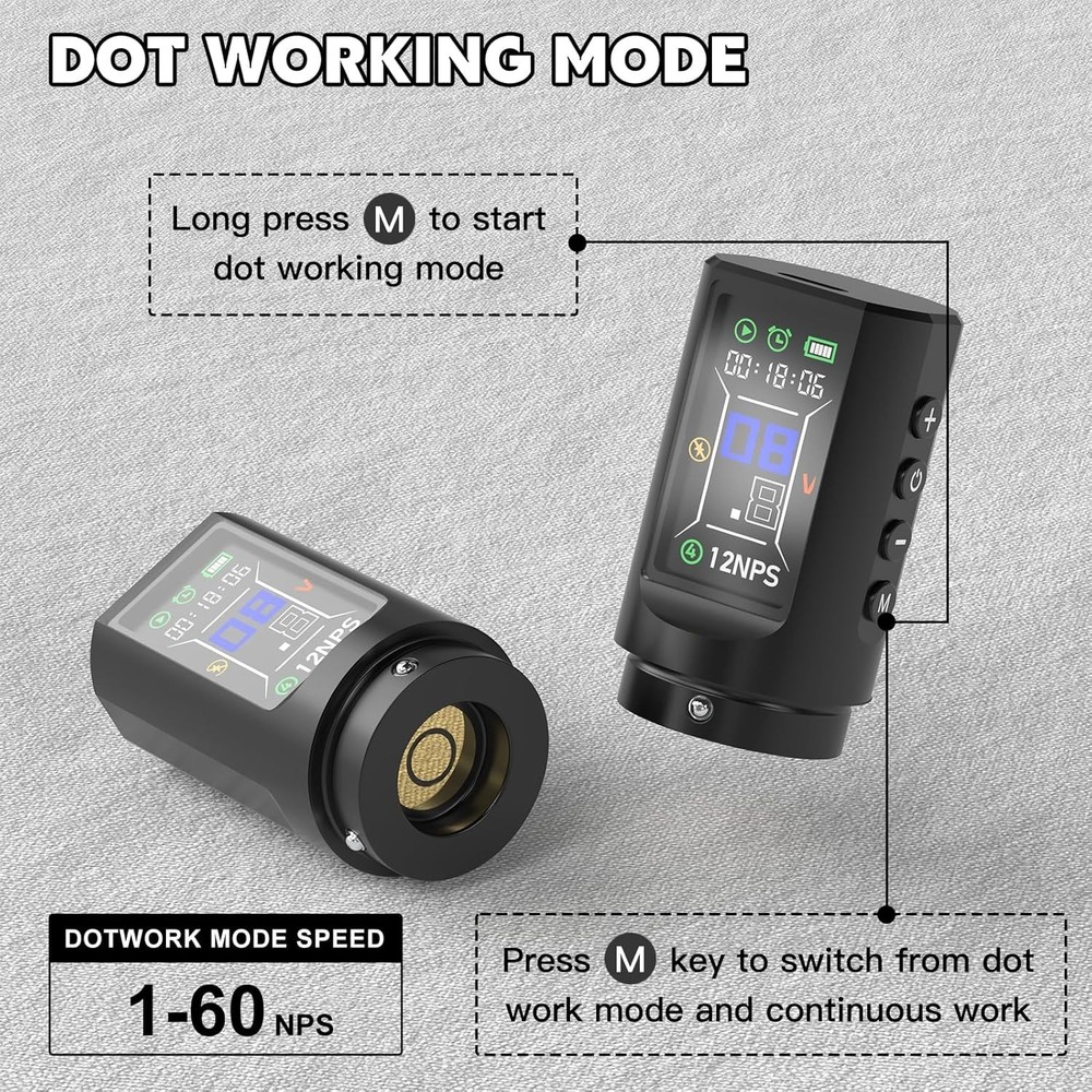 Wireless Tattoo Pen Kit with Long-Lasting Battery & Custom Modes