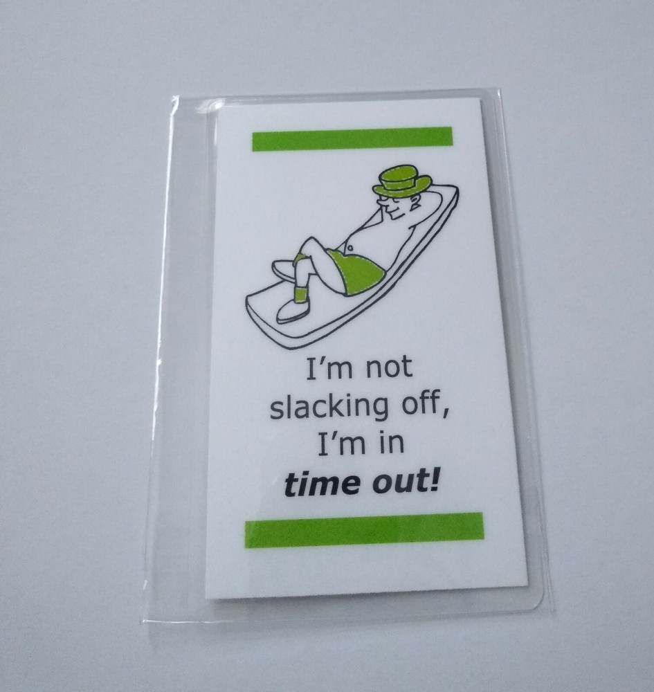 Decorative Laminated Magnet I'm Not Slacking Off I'm In Time Out Man Napping