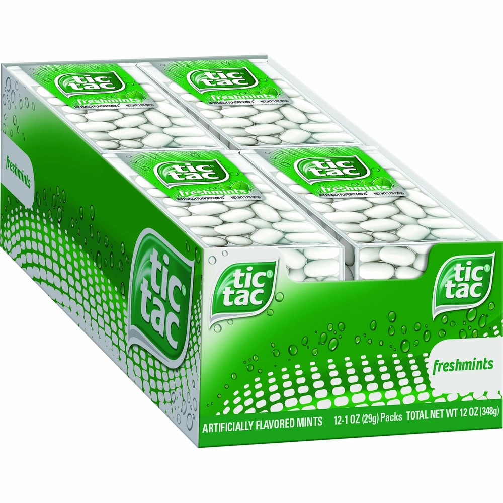 Tic Tac Fresh Breath Mints Freshmint 1 oz Singles 12 Count
