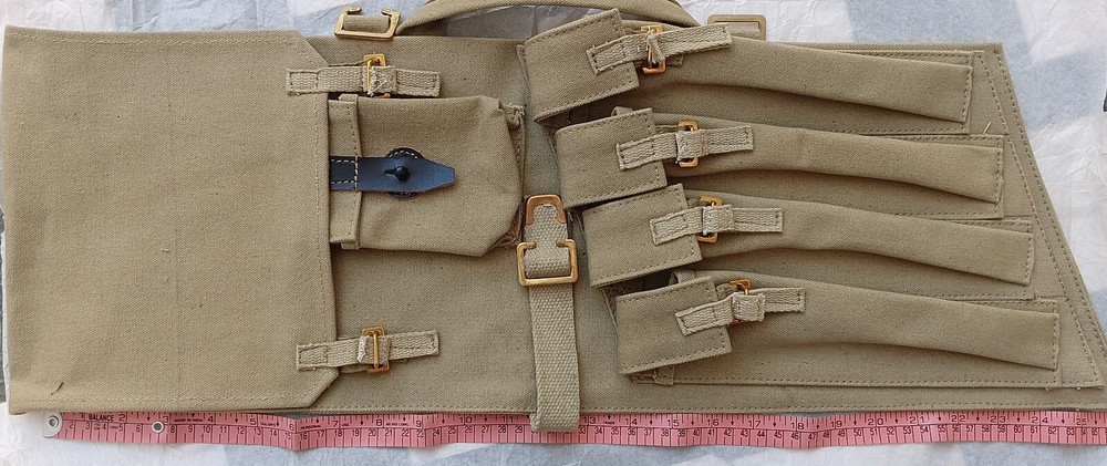 British WW2 Sten Webbing Carry Case Canvas Bag Khaki