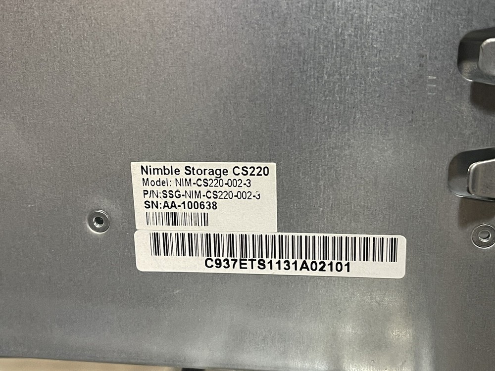 NIMBLE STORAGE CS220 SAN STORAGE ARRAY BAREBONE NIM-CS220-002-3
