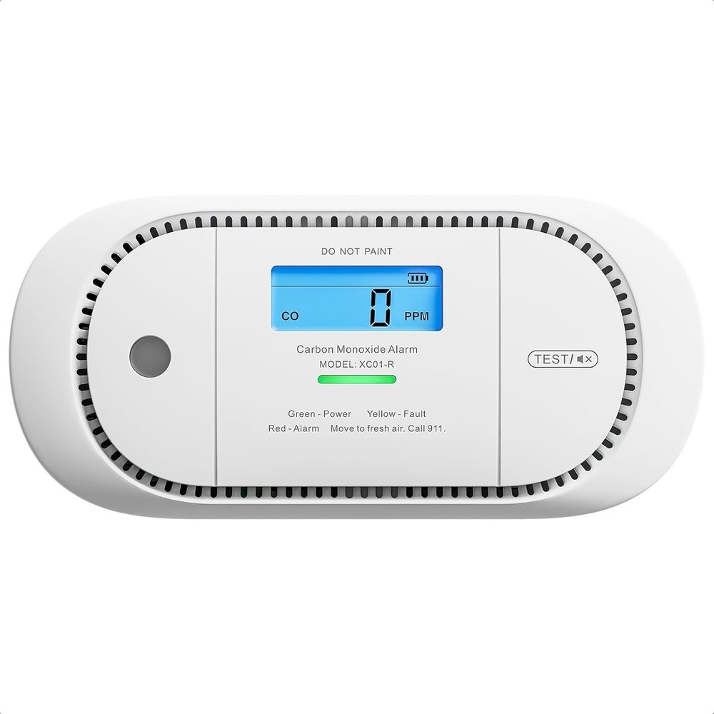 X-Sense CO Detector W/ Digital LCD Display Replace Battery