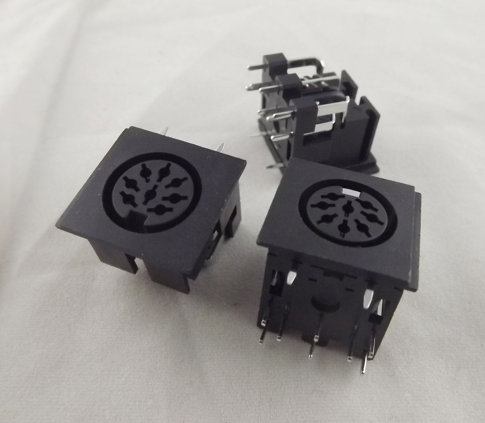 1pcs DIN 8 Pin Circular Jack Female Panel Mount PCB Mount Connector Adapter