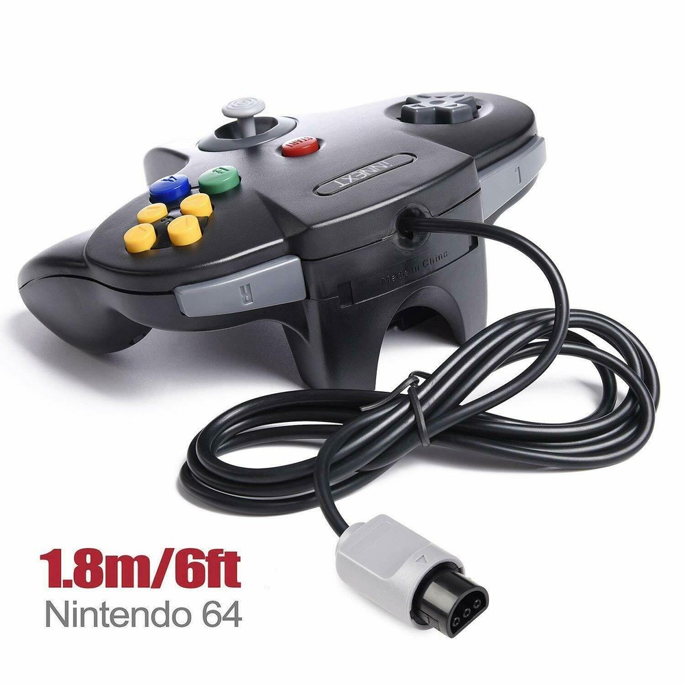 Wired N64 Controller Joystick GamePad Compatible With Nintendo 64 Game Console
