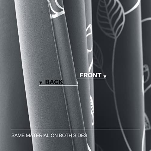 Wave Silver Leaf Print 38"W x 63"L (Pack of 2) Silver Leaf /Light Grey