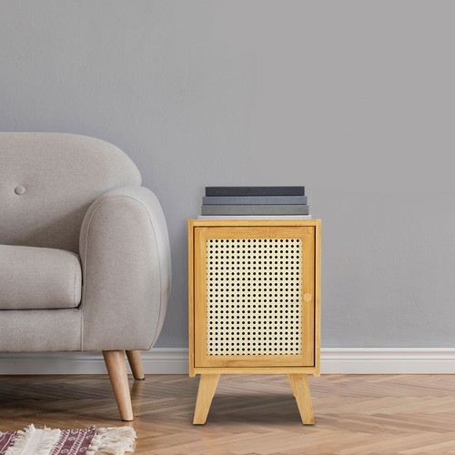 Wooden Side Table, Bamboo Bedside Table, Modern Bedside Table 31*30*51cm