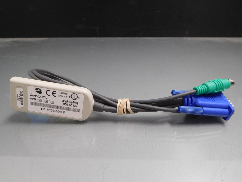 Avocent AVRIQ-PS2 520-306-005 PS2 KVM Server Interface Cable Adapter Module