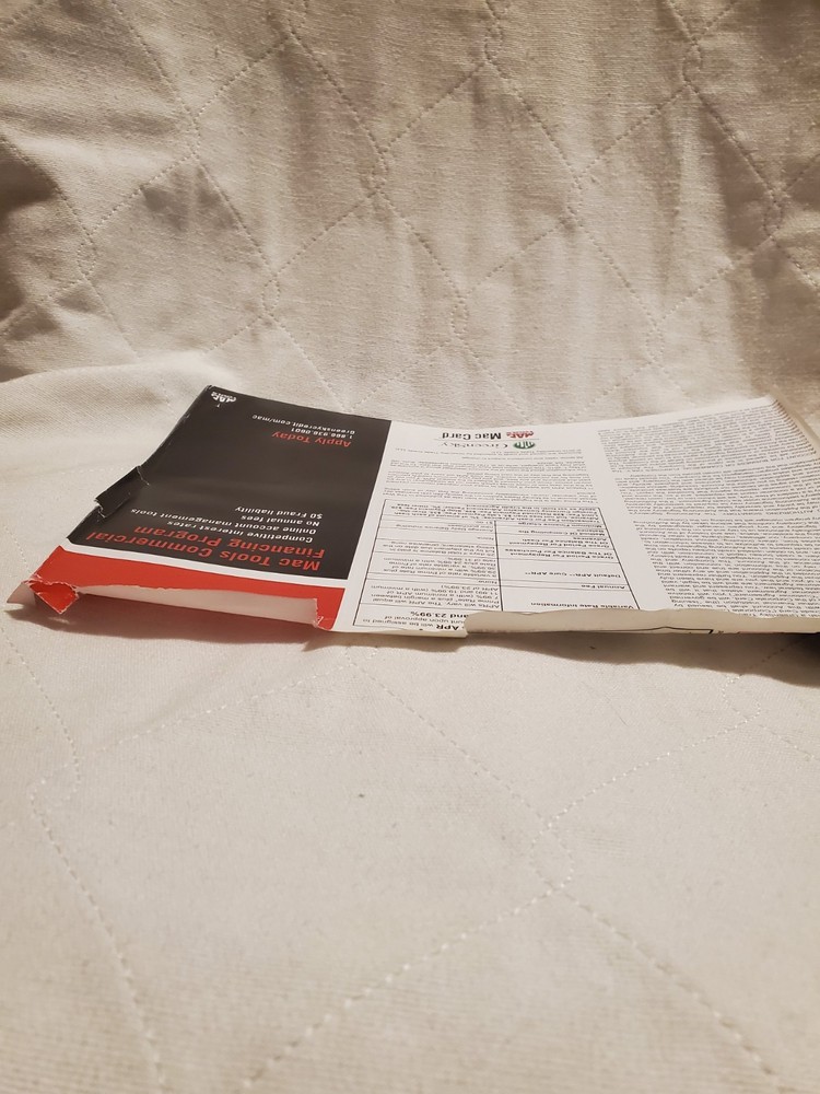 Original 2011 Mac Tools Catalog With Credit Application