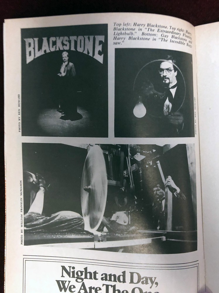 Original Harry Blackstone! Broadway Playbill